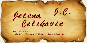 Jelena Čeliković vizit kartica